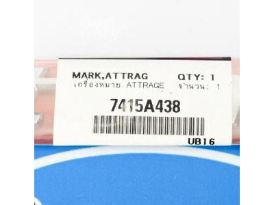 7415A438 Chữ ATTAGE  Mitsu Attrage 21